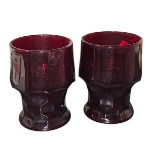 2 Vintage 9‎ Oz Flat Tumbler
Georgian Ruby
by Cambridge Barware 1930's - 1950's